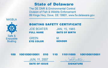 Delaware Boating Safety Education Certificate