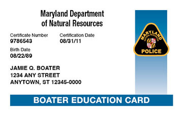 Maryland Boating Safety Certificate