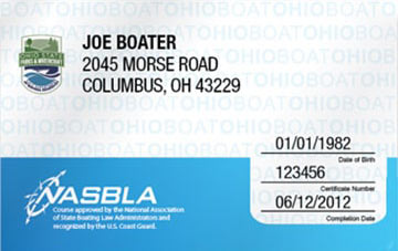 Ohio Boater Education Card