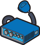 blue VHF radio