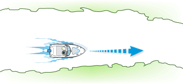 a boat operating within narrow channels