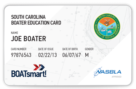 South Carolina boater card