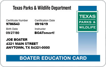 Texas boater card