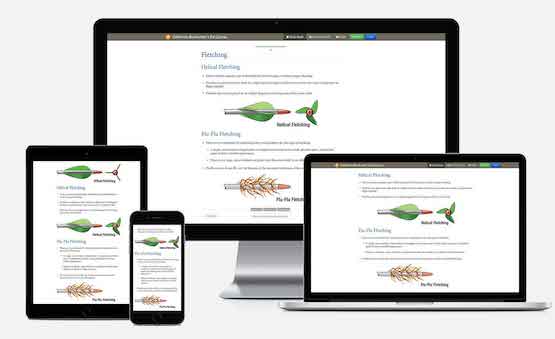 Bowhunting course displayed on various devices