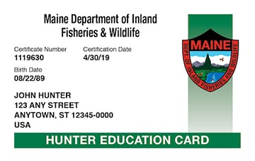 Hunting Licenses and Permits: Laws & Rules: Hunting: Hunting & Trapping:  Maine Dept of Inland Fisheries and Wildlife