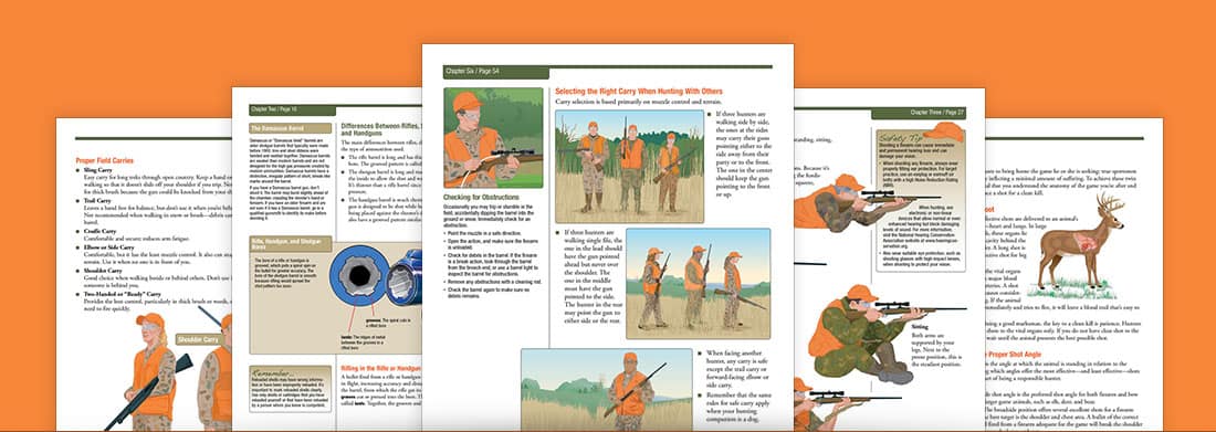 pages from a hunter safety handbook