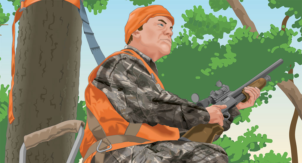 Illustration of hunting group