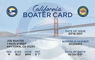 California Boater Education Card