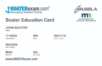 Minnesota Boater Education Card