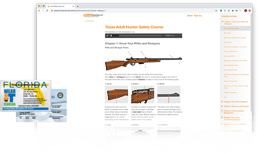 Example course page with certification example cards